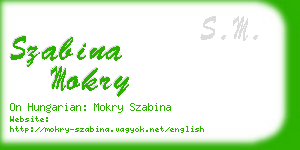 szabina mokry business card
